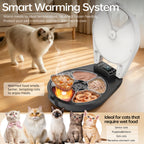 RESPURR Automatic Wet Food Cat Feeder, 3 Days 5 Freshness Meals Refrigerated Auto Cat Feeder, Semiconductor Cooling & Heating with 304 Stainless Steel Bowl, Programmable Timer Cat Food Dispenser
