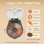 RESPURR Automatic Wet Food Cat Feeder, 3 Days 5 Freshness Meals Refrigerated Auto Cat Feeder, Semiconductor Cooling & Heating with 304 Stainless Steel Bowl, Programmable Timer Cat Food Dispenser